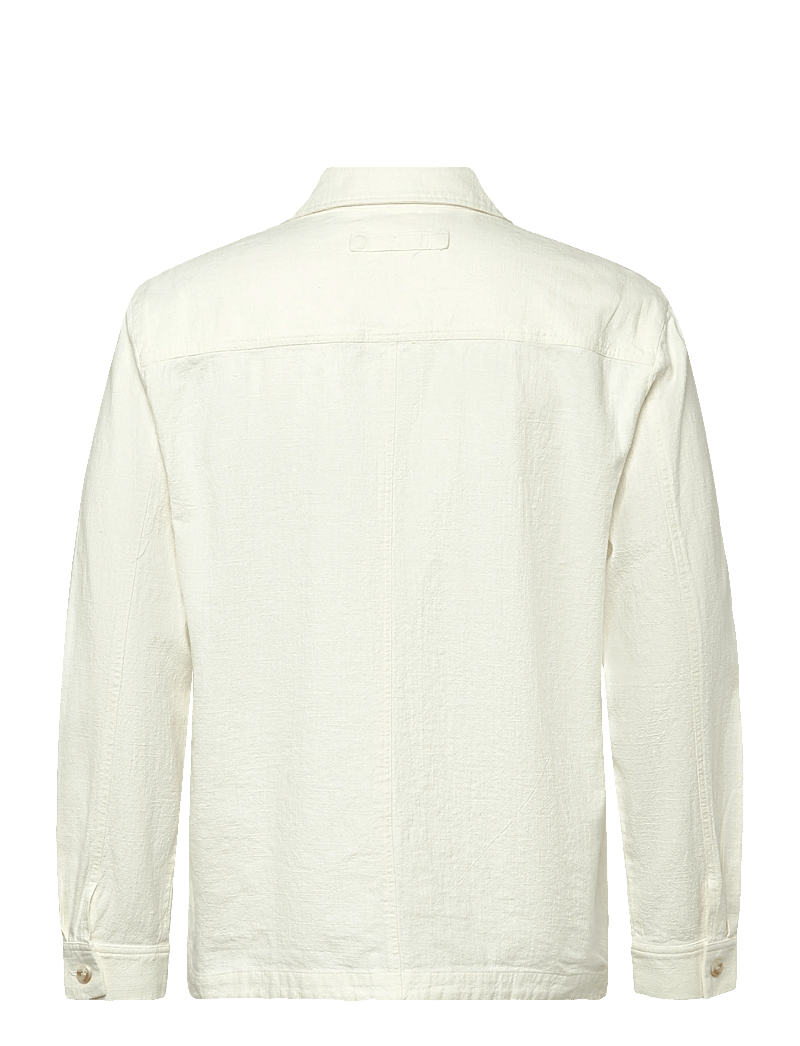 Brixtol Textiles - Frank linen Dark Navy - linen shirts - cream - 2