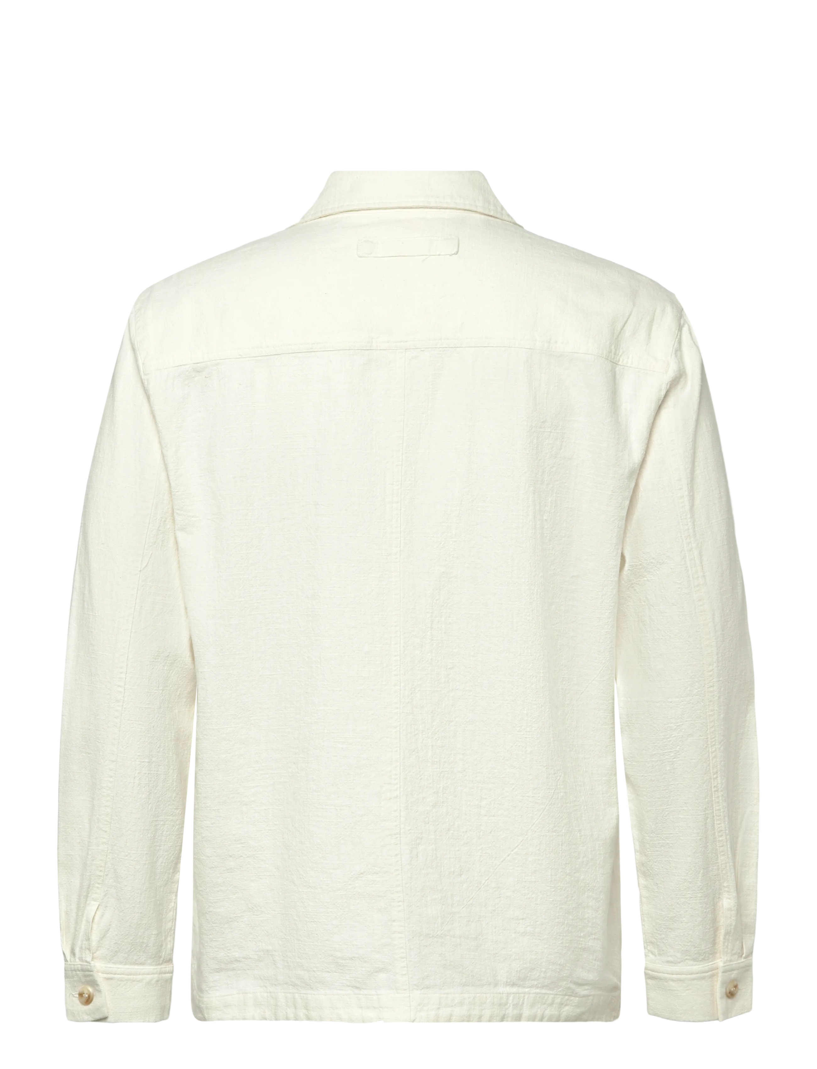 Brixtol Textiles - Frank linen Dark Navy - linen shirts - cream - 2