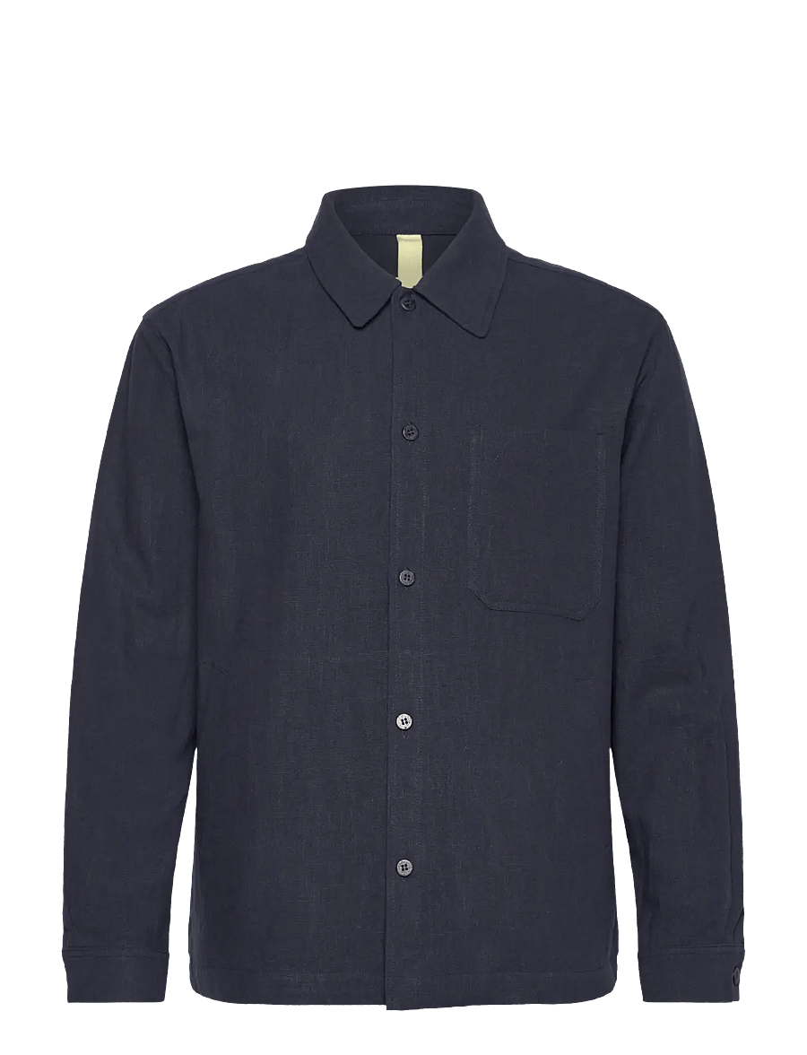 Brixtol Textiles - Frank linen Dark Navy - leinenhemden - dark navy - 1