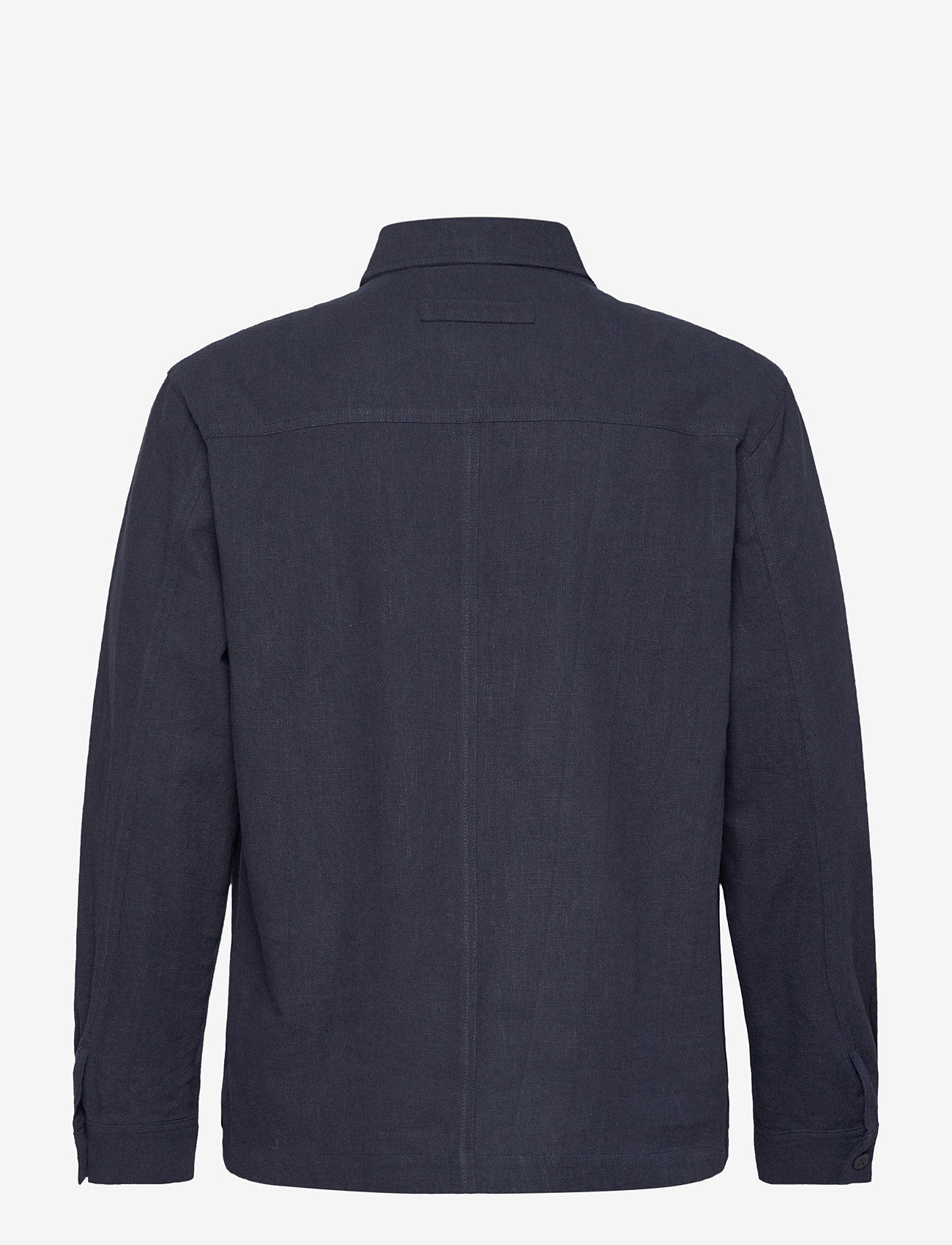 Brixtol Textiles - Frank linen Dark Navy - linneskjortor - dark navy - 2