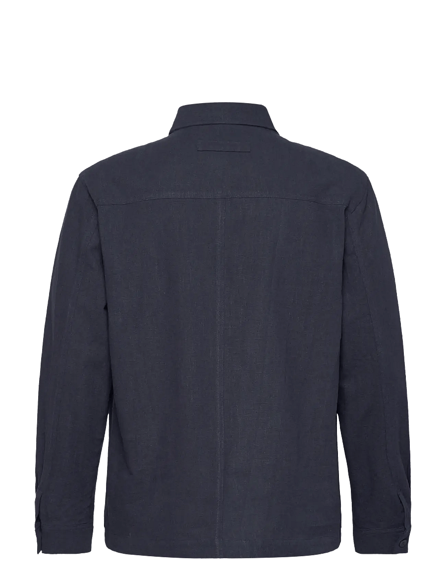 Brixtol Textiles - Frank linen Dark Navy - leinenhemden - dark navy - 2