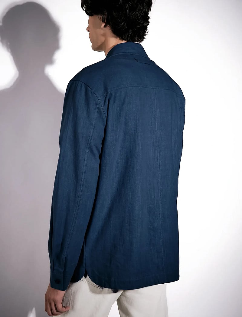 Brixtol Textiles - Frank linen Dark Navy - leinenhemden - dark navy - 4