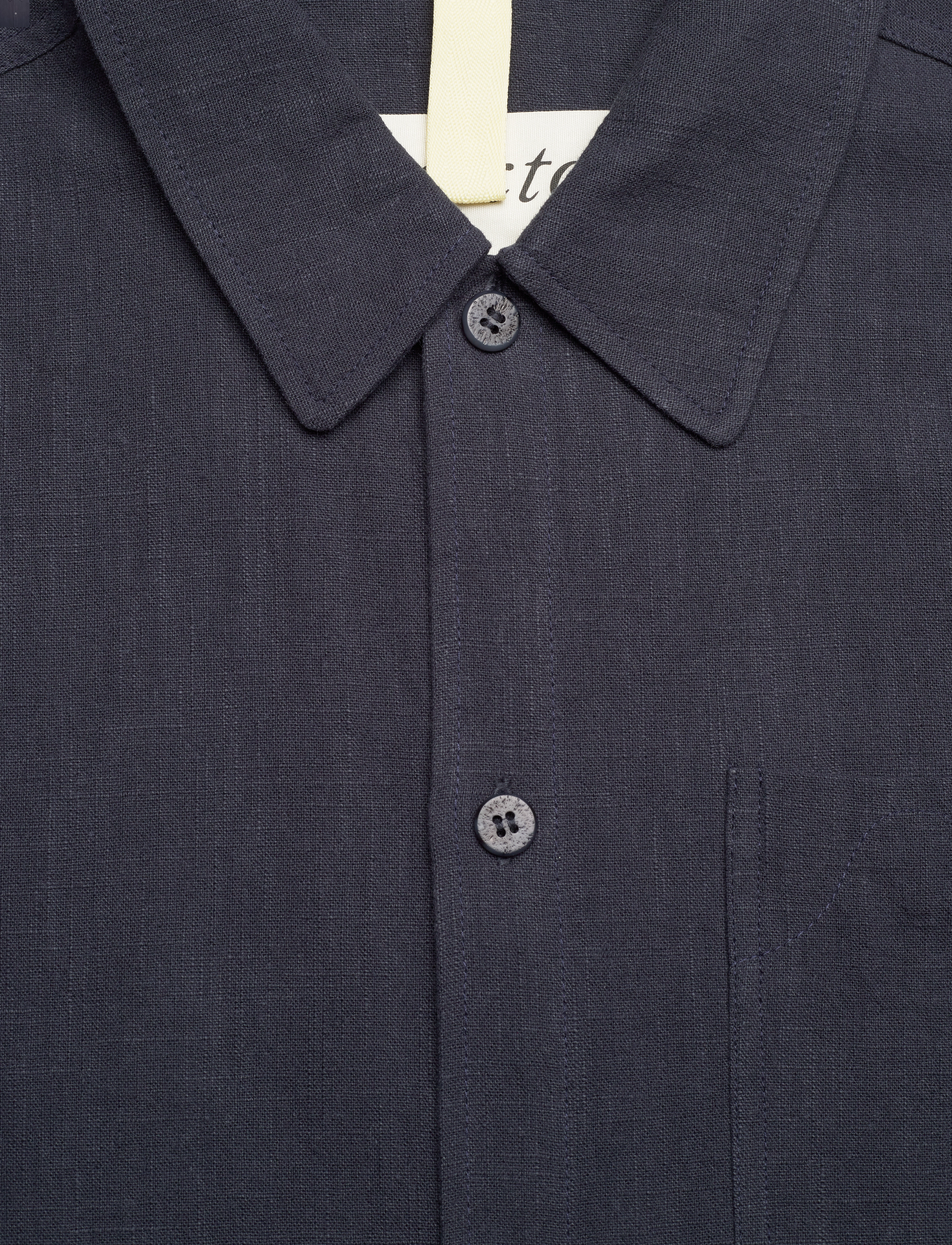 Brixtol Textiles - Frank linen Dark Navy - leinenhemden - dark navy - 5