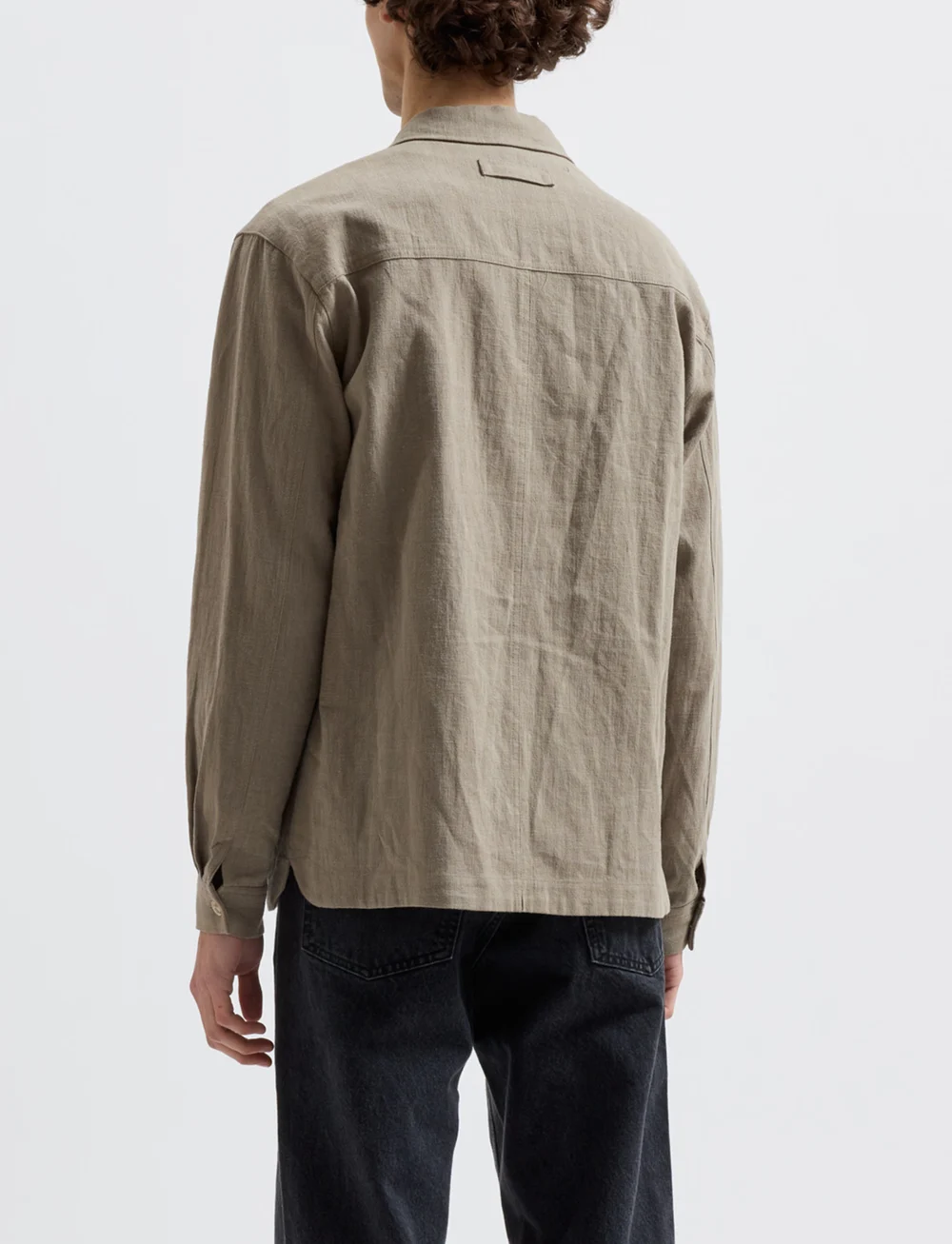 Brixtol Textiles - Frank linen - lininiai marškiniai - light moss - 3