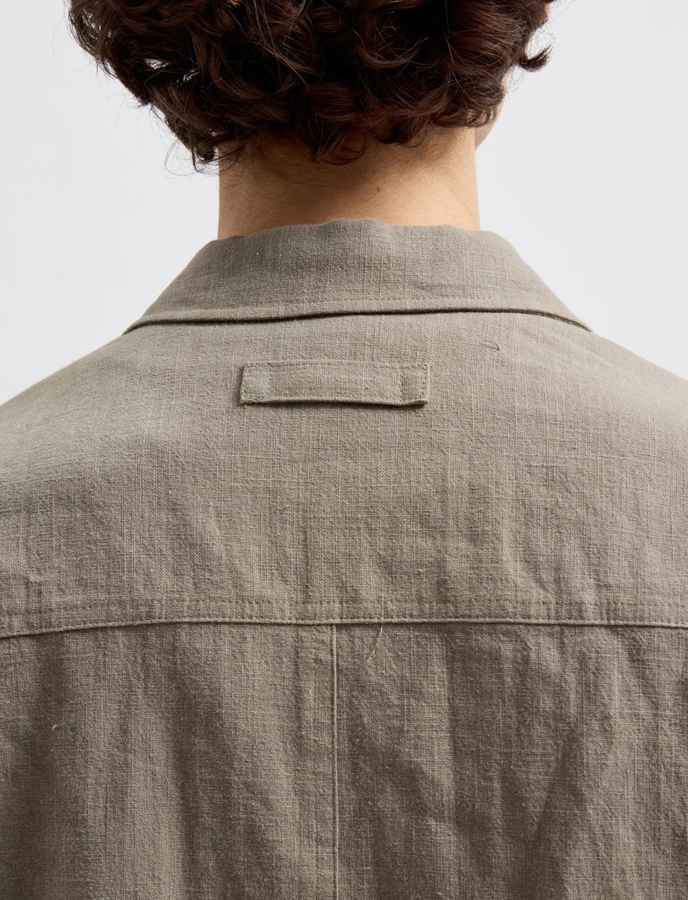 Brixtol Textiles - Frank linen - lininiai marškiniai - light moss - 5