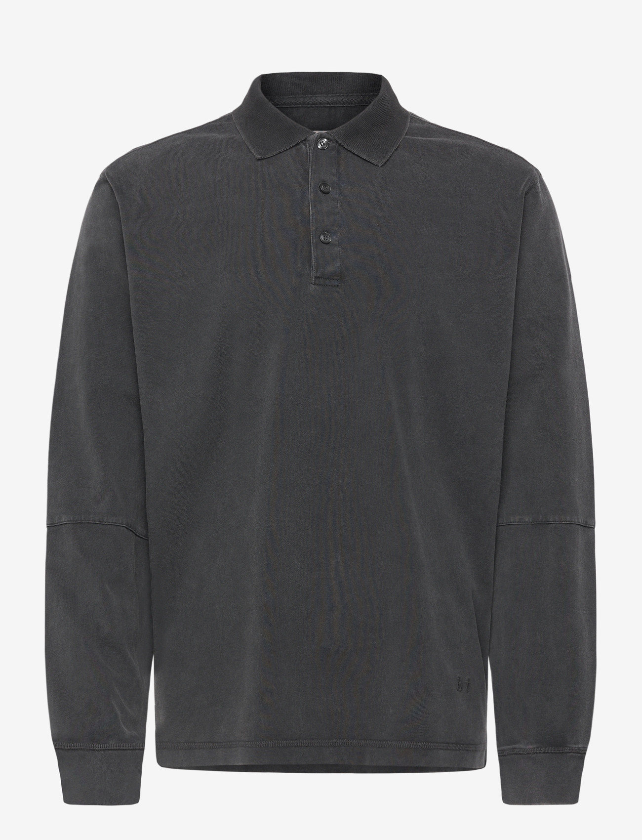 Brixtol Textiles - Cory Washed Dusty Red - langærmede poloer - washed black - 1