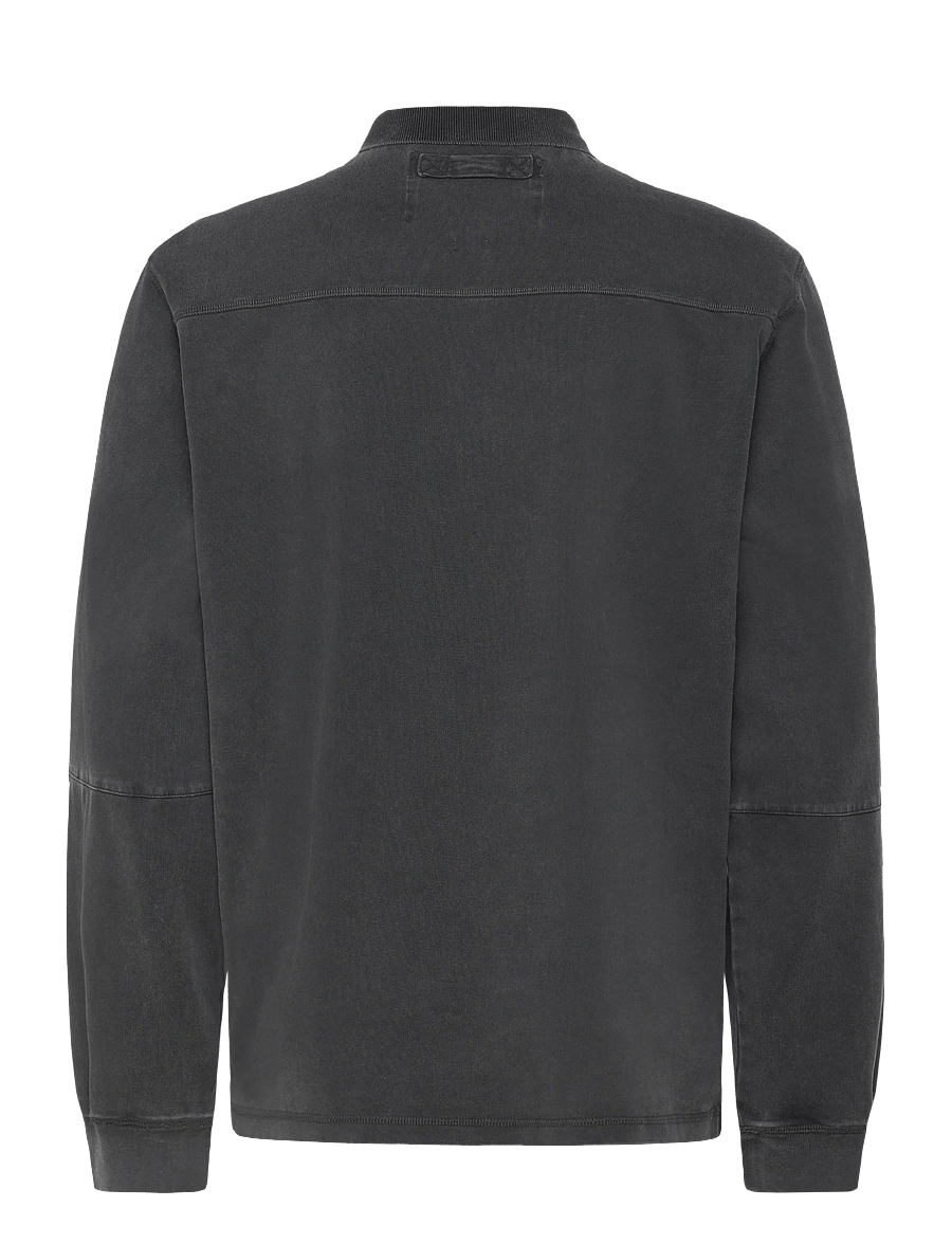 Brixtol Textiles - Cory Washed Dusty Red - long-sleeved polos - washed black - 2