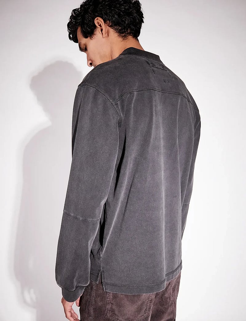 Brixtol Textiles - Cory Washed Dusty Red - langærmede poloer - washed black - 3