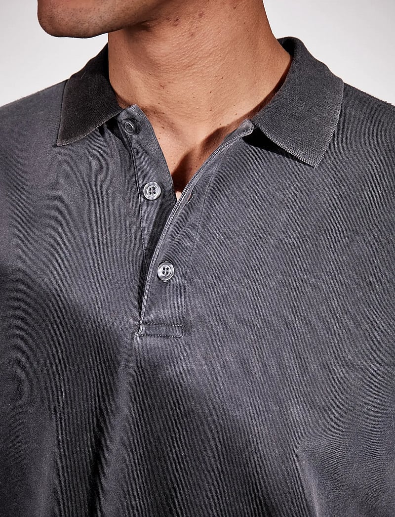 Brixtol Textiles - Cory Washed Dusty Red - langærmede poloer - washed black - 5