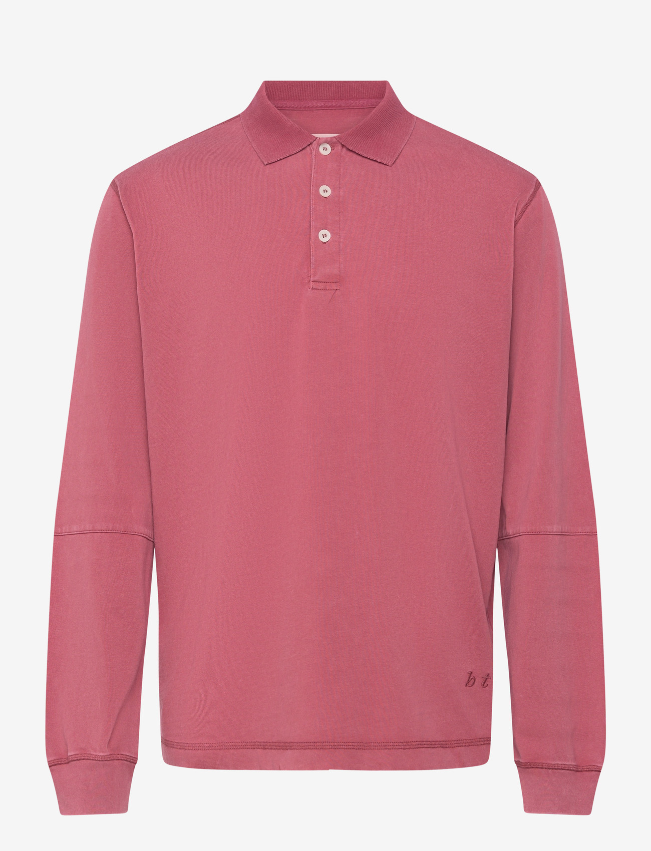 Brixtol Textiles - Cory Washed Dusty Red - langærmede poloer - washed dusty red - 1