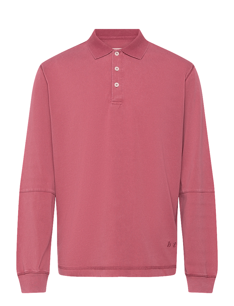 Brixtol Textiles - Cory Washed Dusty Red - langærmede poloer - washed dusty red - 1