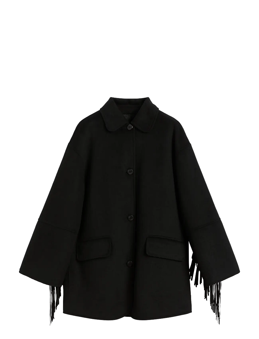 Brixtol Textiles - Edie Fringes - black - 1