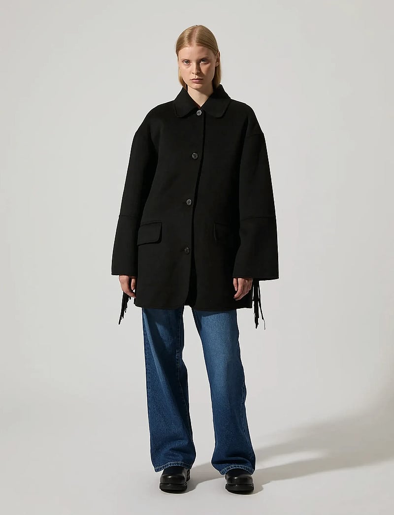 Brixtol Textiles - Edie Fringes - vinterjakker - black - 0