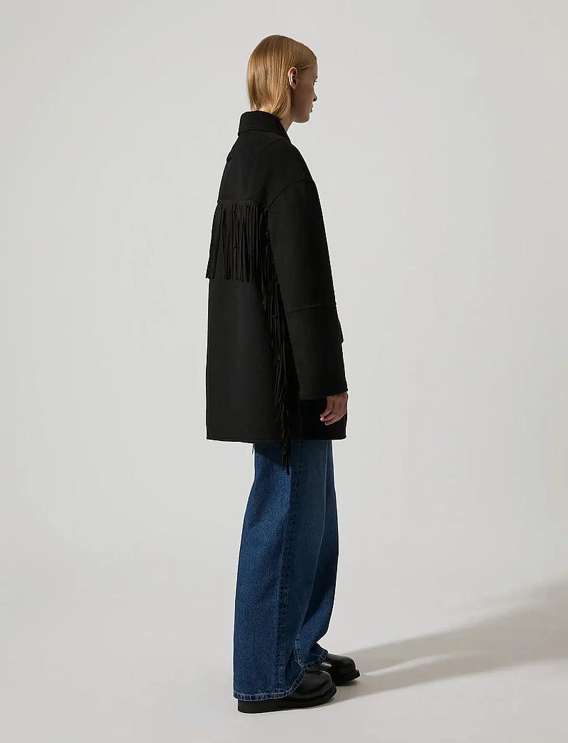 Brixtol Textiles - Edie Fringes - vinterjakker - black - 2