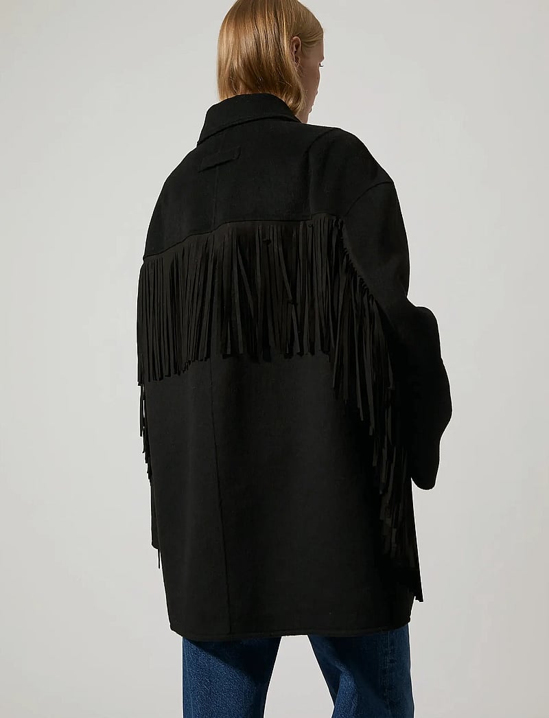 Brixtol Textiles - Edie Fringes - vinterjakker - black - 4