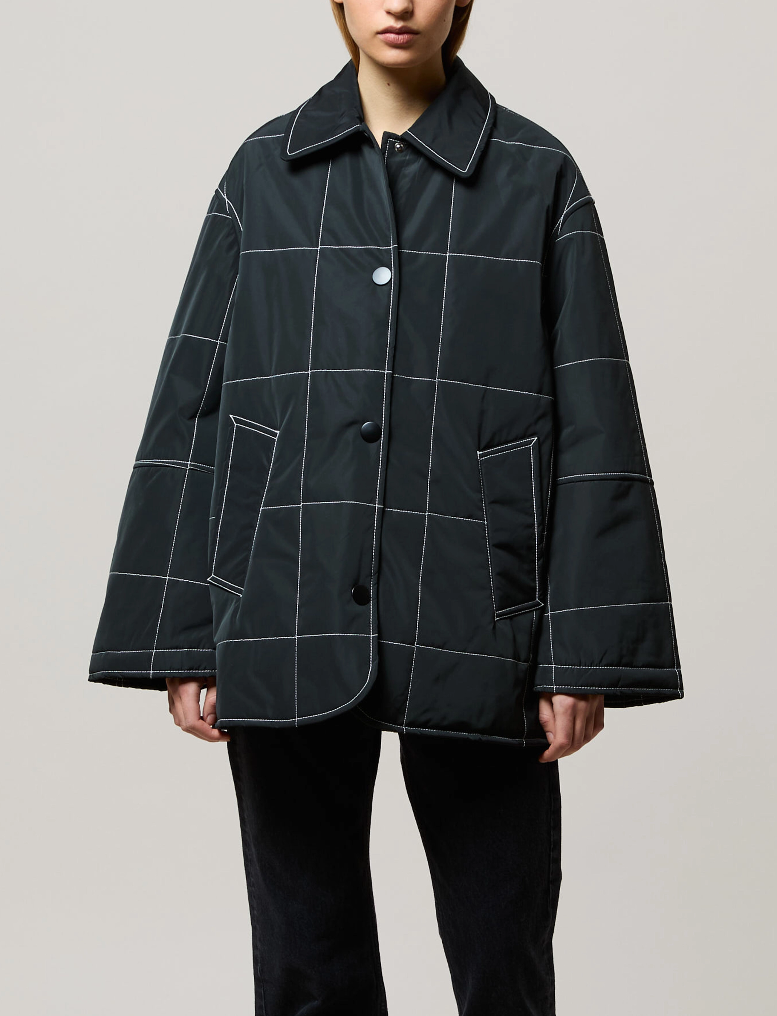 Brixtol Textiles Edie Padded, S, Jackets, Schwarz - Padded Jacket, Frauen