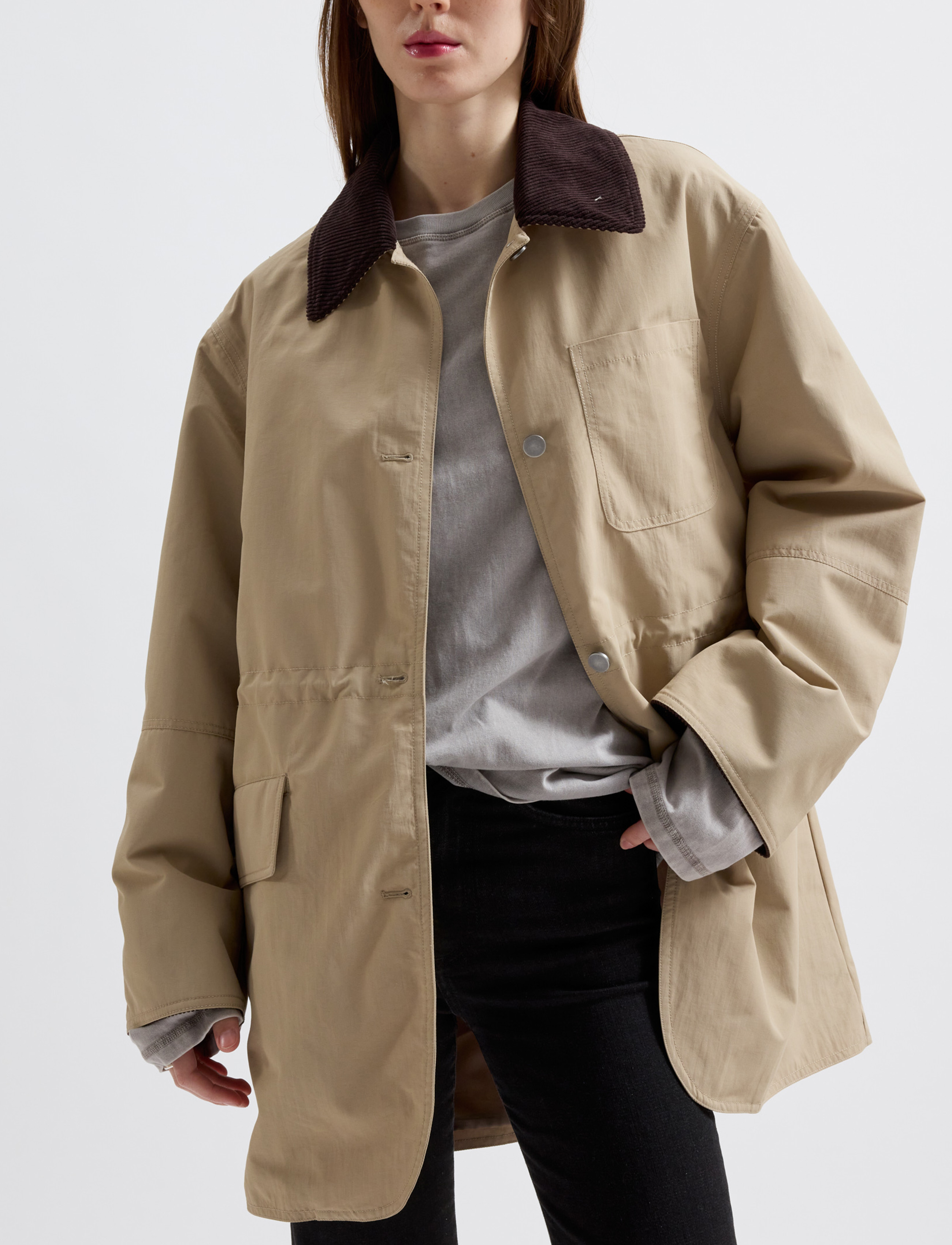 Brixtol Textiles - Billy Nylon Black - overshirts - khaki - 4