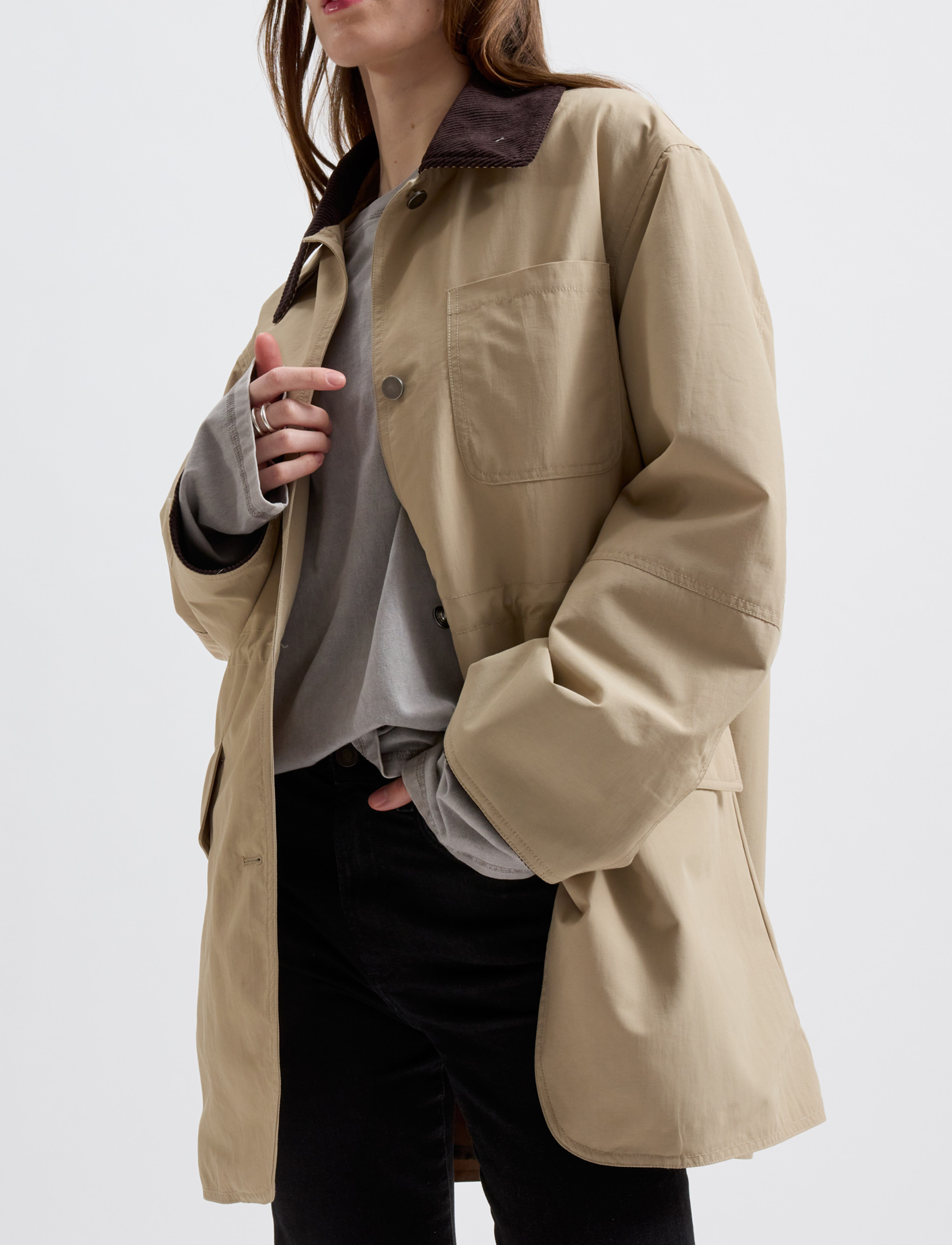 Brixtol Textiles - Billy Nylon Black - overshirts - khaki - 5