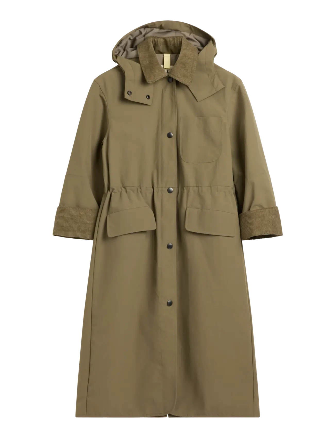 Brixtol Textiles Joan Jett Nylon Hooded - Winter Coats - GREEN STONE / green