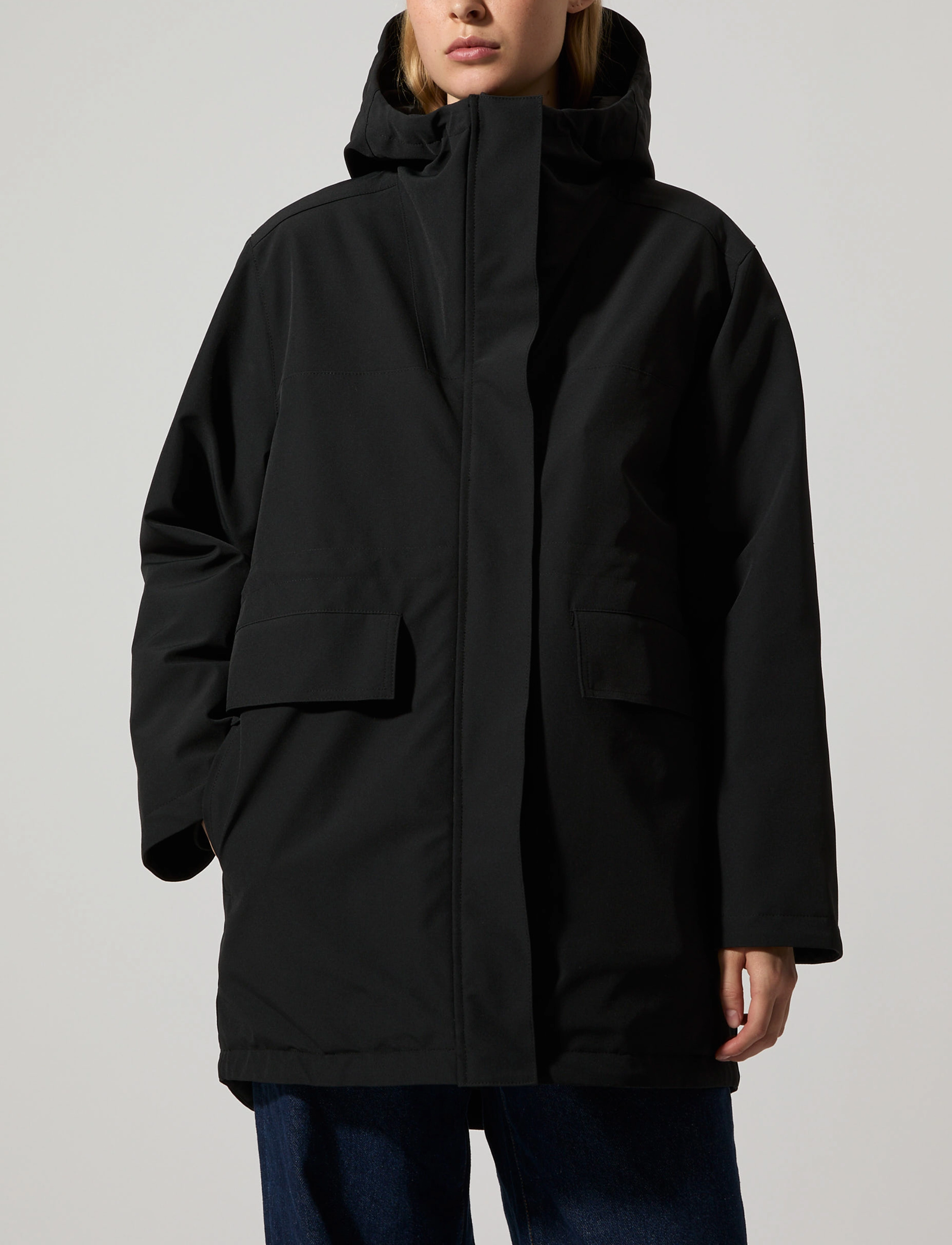 Brixtol Textiles Leana, L, Oberbekleidung, Schwarz - Parka Coats, Frauen