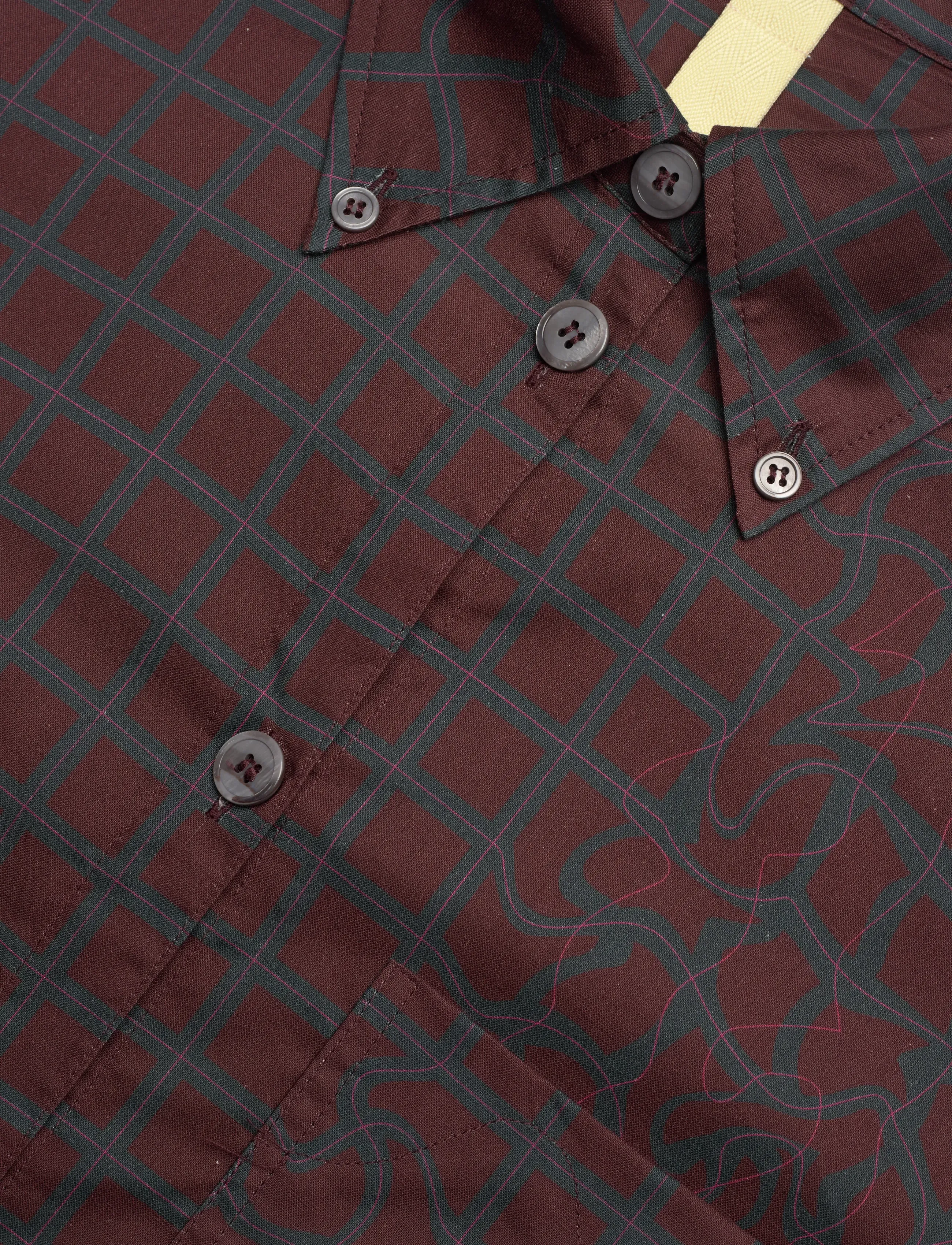 Brixtol Textiles - Rhona - pitkähihaiset paidat - burgundy fluid check - 4