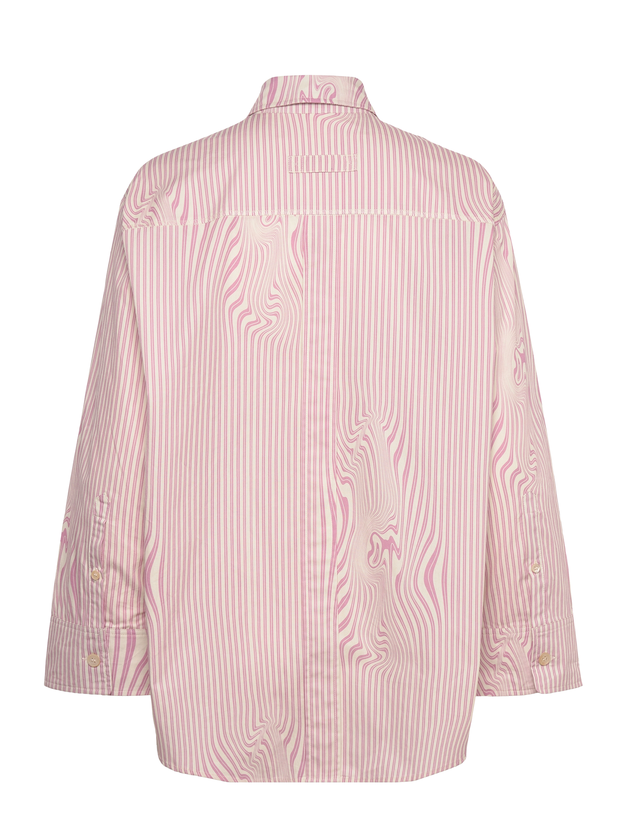 Brixtol Textiles - Rhona - långärmade skjortor - pink glitch stripe - 2