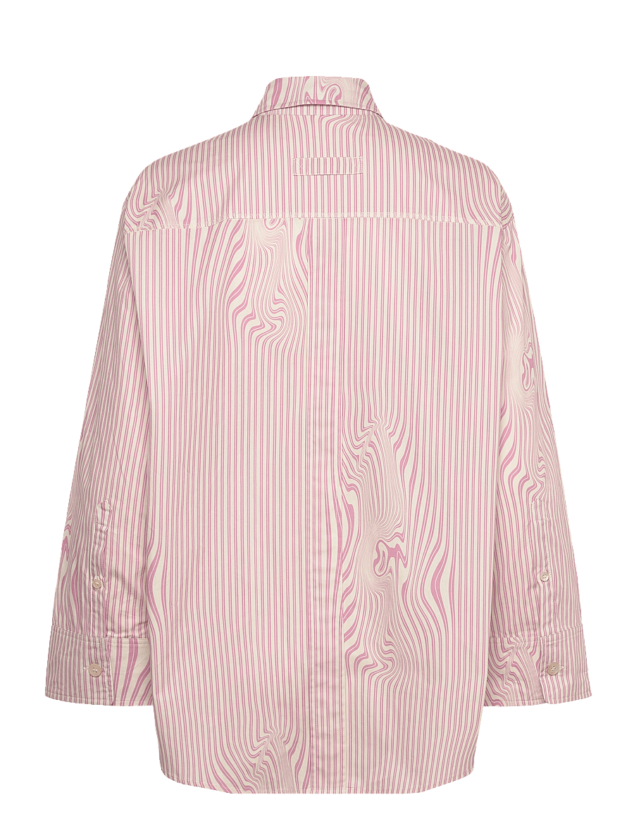 Brixtol Textiles - Rhona - langärmlige hemden - pink glitch stripe - 2