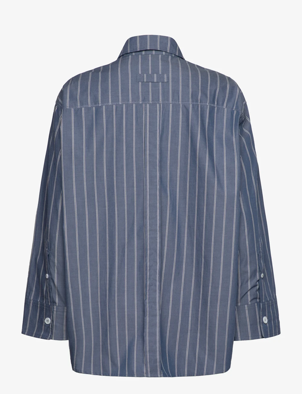 Brixtol Textiles - Rhona - long-sleeved shirts - storm blue stripe - 2