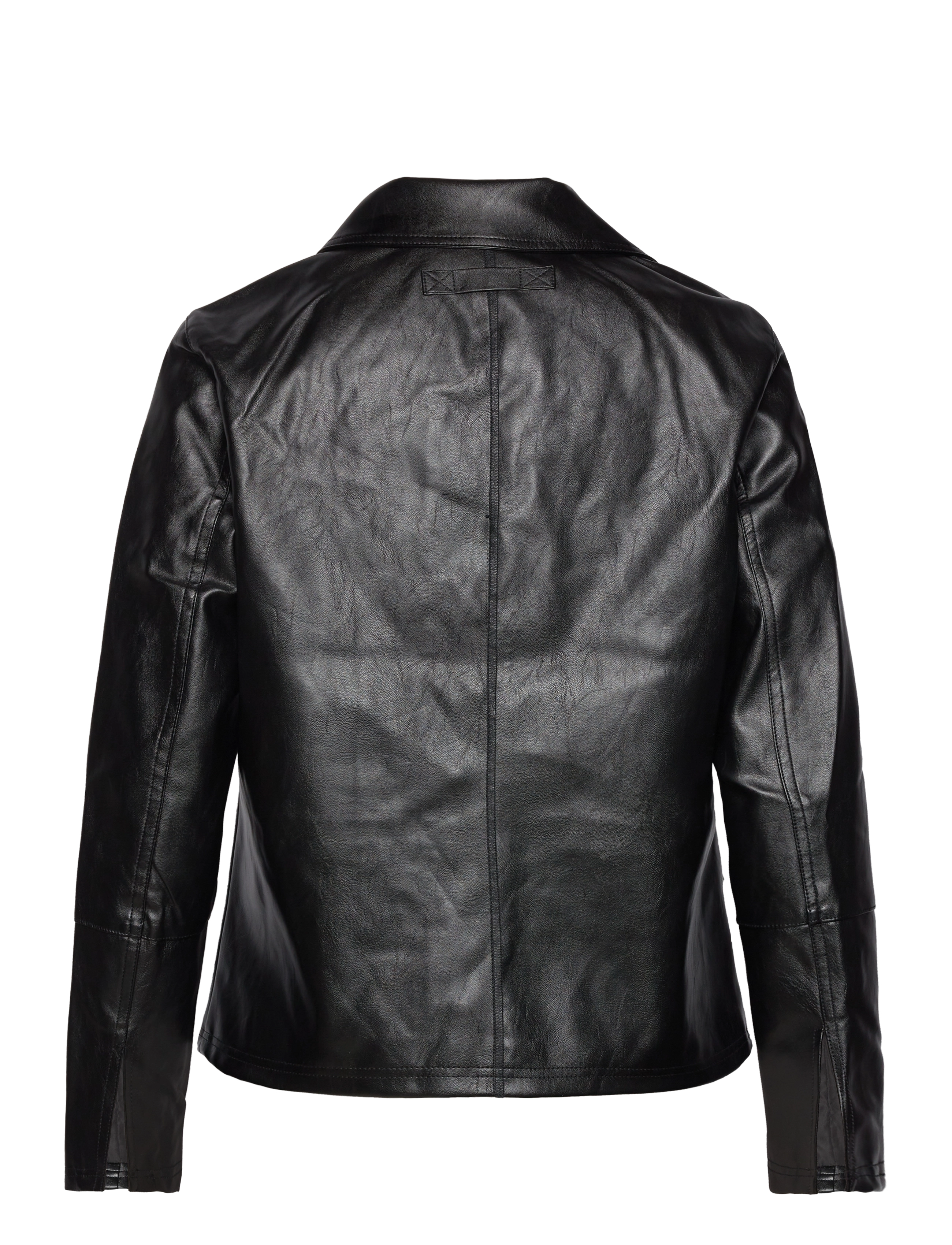 Brixtol Textiles - Sissel Faux Leather Black - frühlingsjacken - black - 2