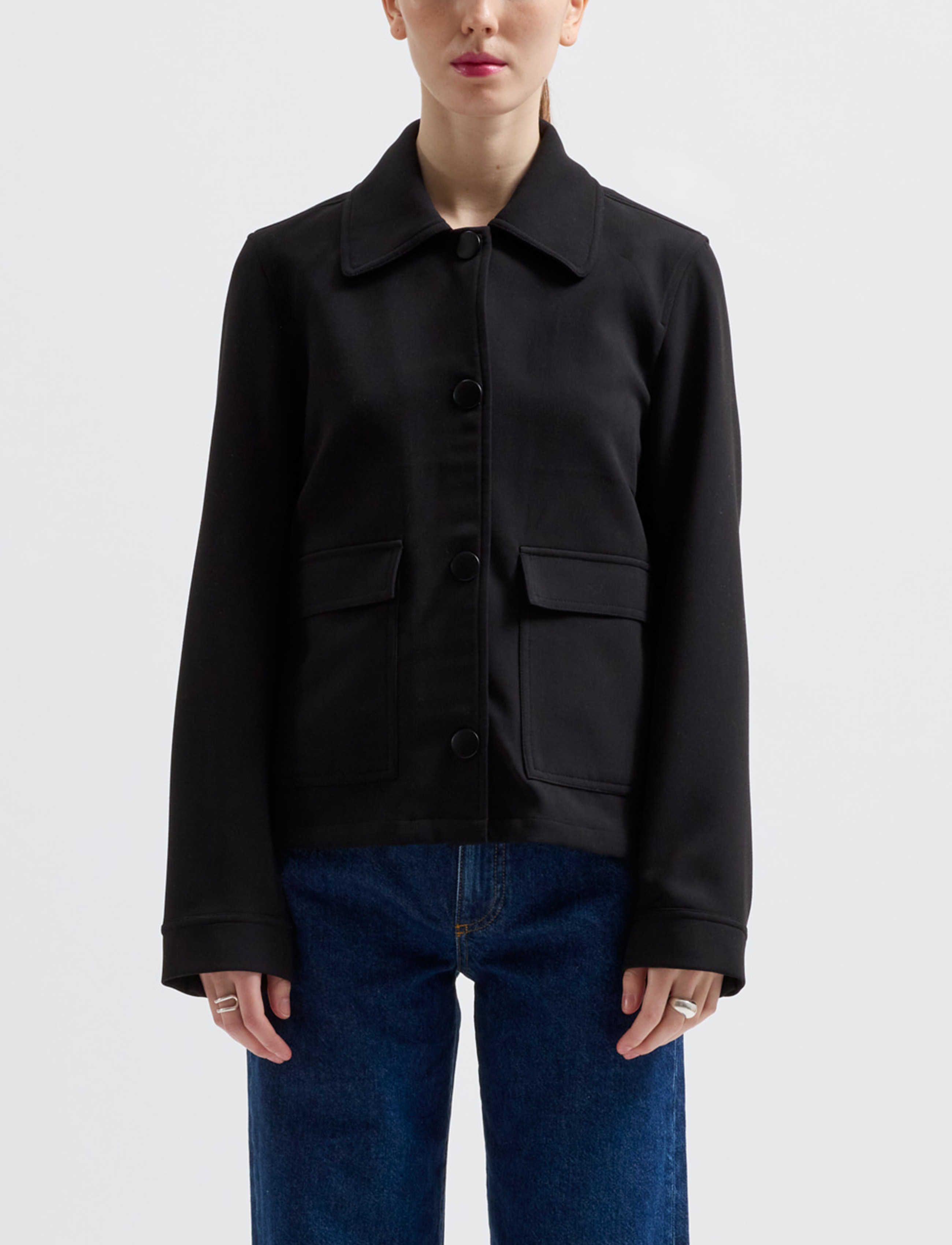 Brixtol Textiles Sissel Dusty Red - Transitional Layering - BLACK / black