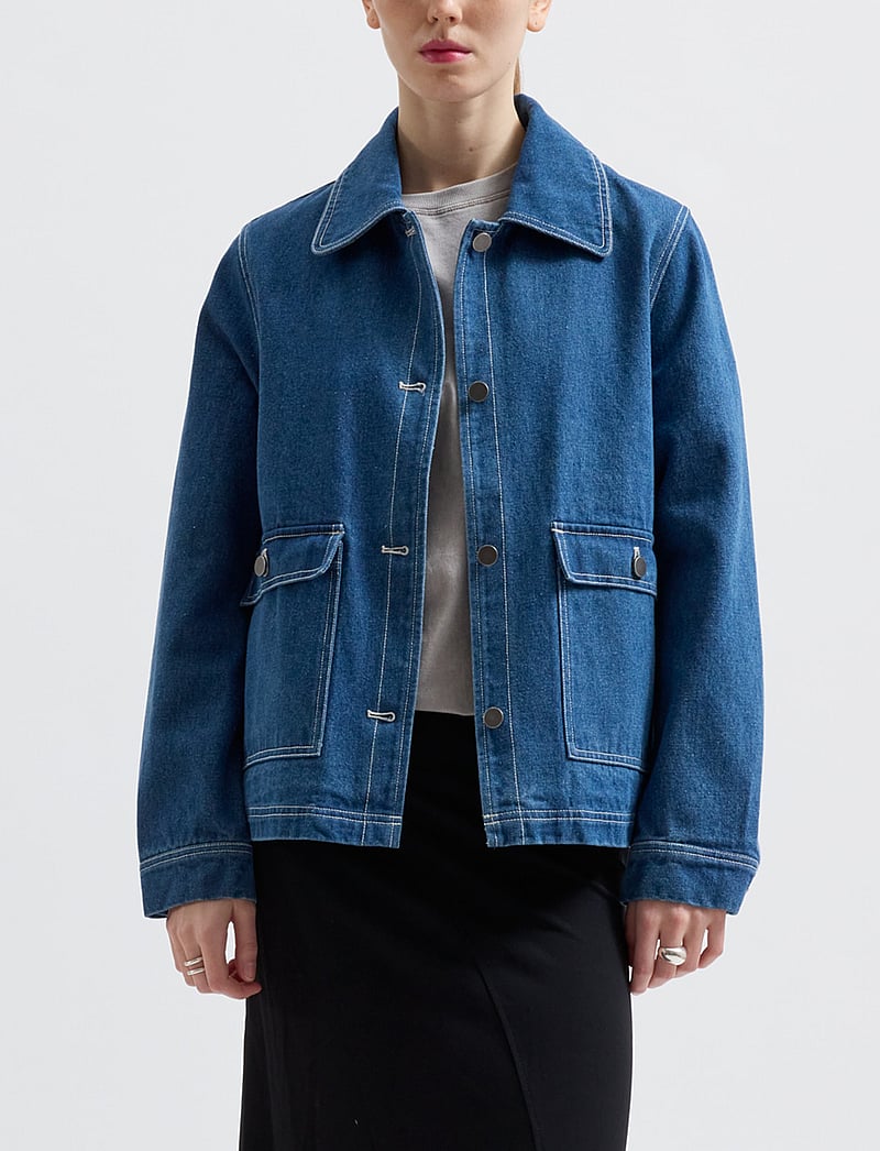 Brixtol Textiles - Sissel Denim Washed Indigo - frühlingsjacken - indigo - 0