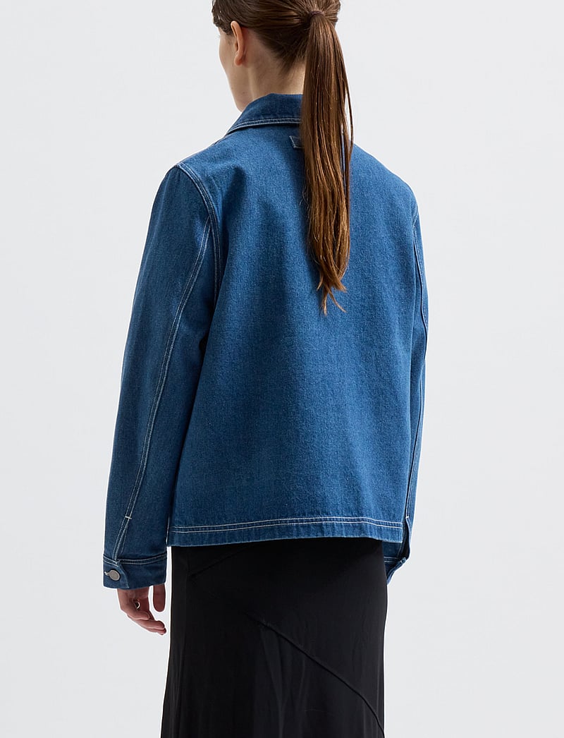 Brixtol Textiles - Sissel Denim Washed Indigo - frühlingsjacken - indigo - 3