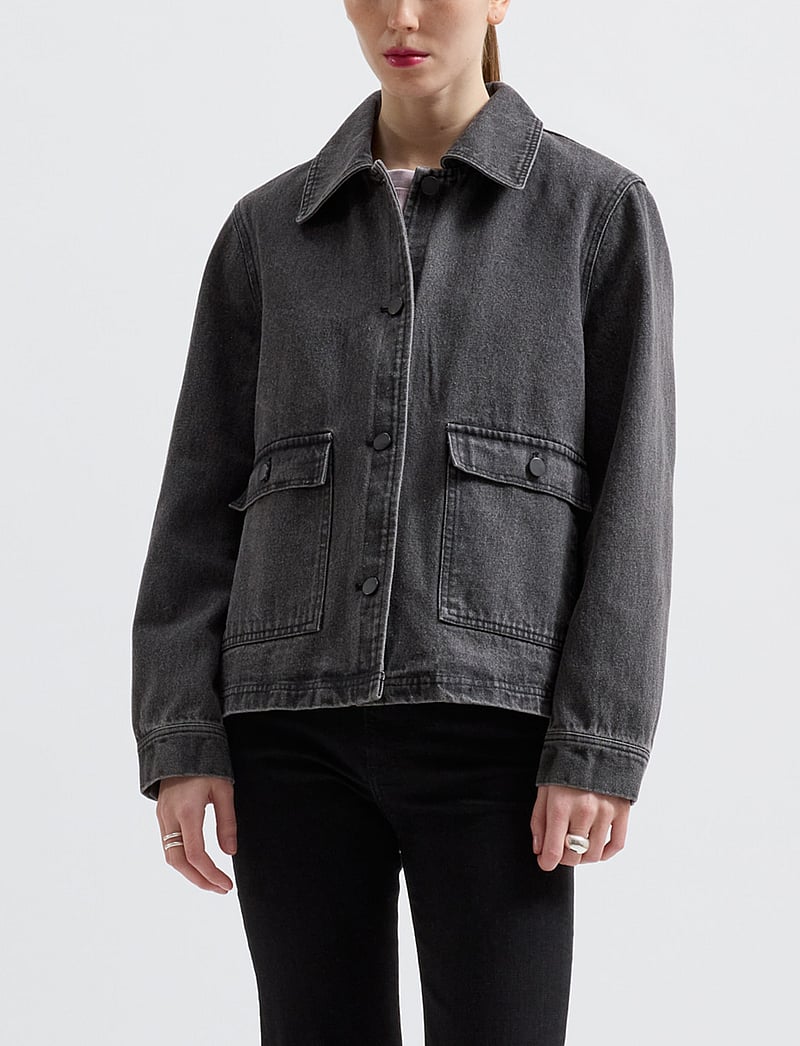 Brixtol Textiles - Sissel Denim Washed Black - jeansjacken - washed black - 0