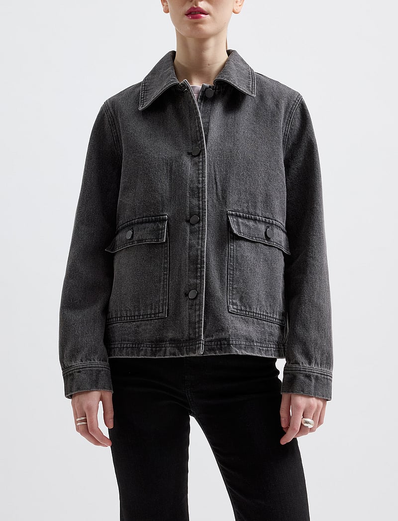 Brixtol Textiles - Sissel Denim Washed Black - jeansjacken - washed black - 5