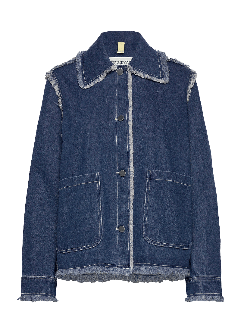 Brixtol Textiles - Sissel Distressed Light Taupe - teksatagid - indigo - 1