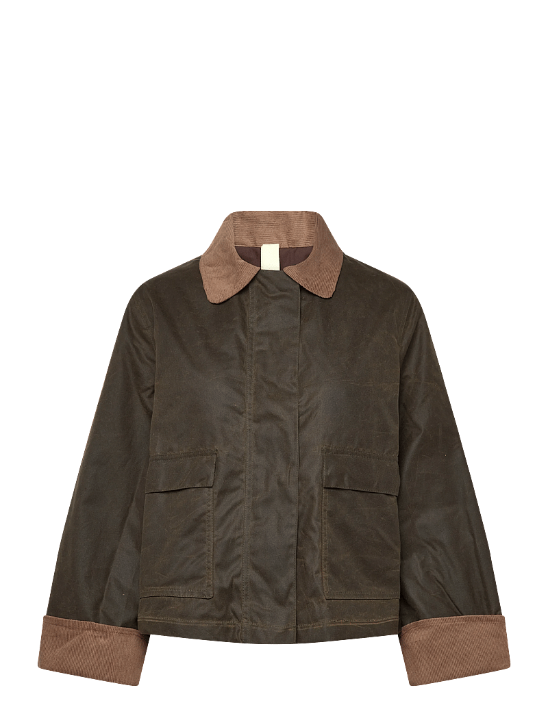 Brixtol Textiles - Sissel Wax - kurtki wiosenne - light olive - 0
