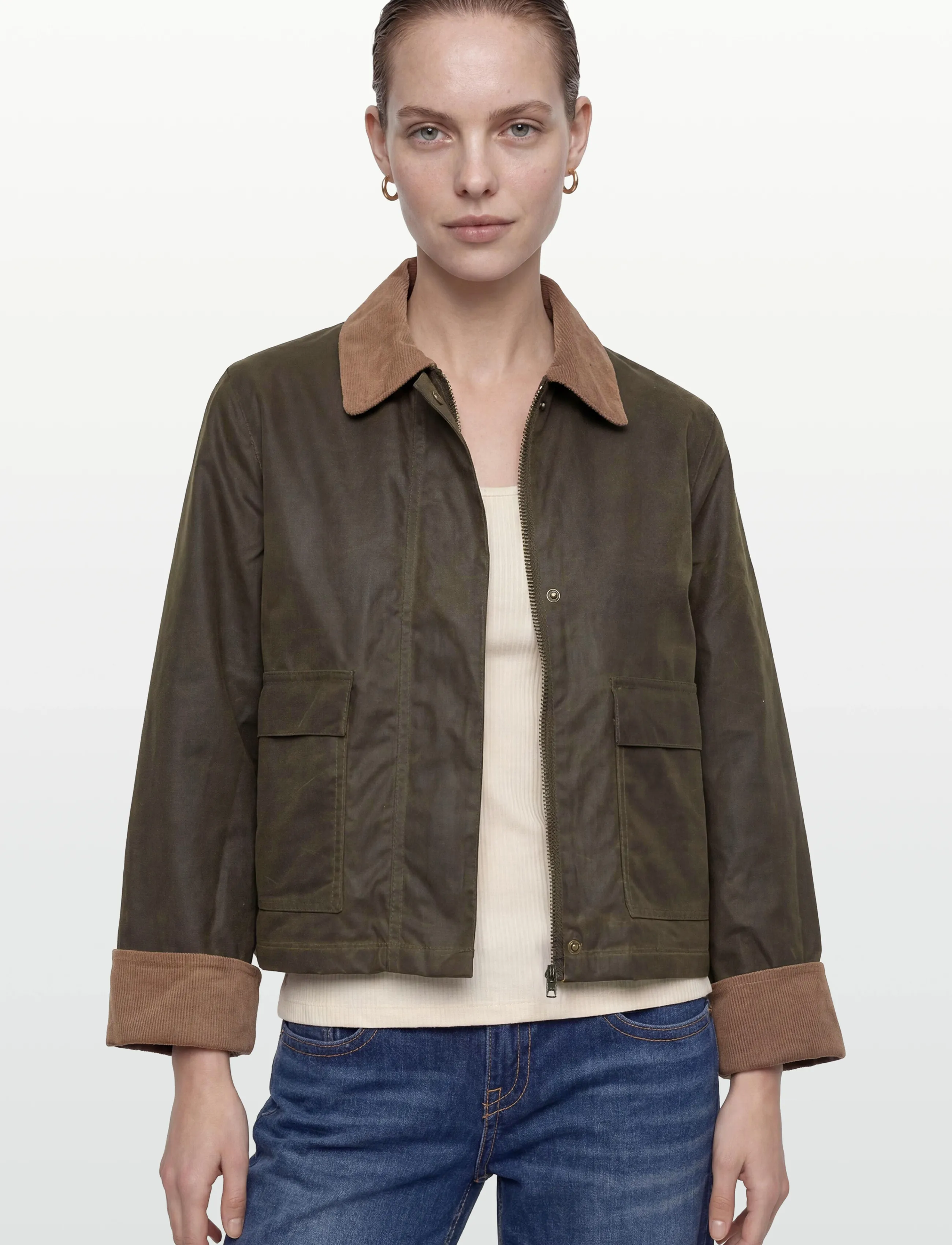 Brixtol Textiles - Sissel Wax - lentejassen - light olive - 3