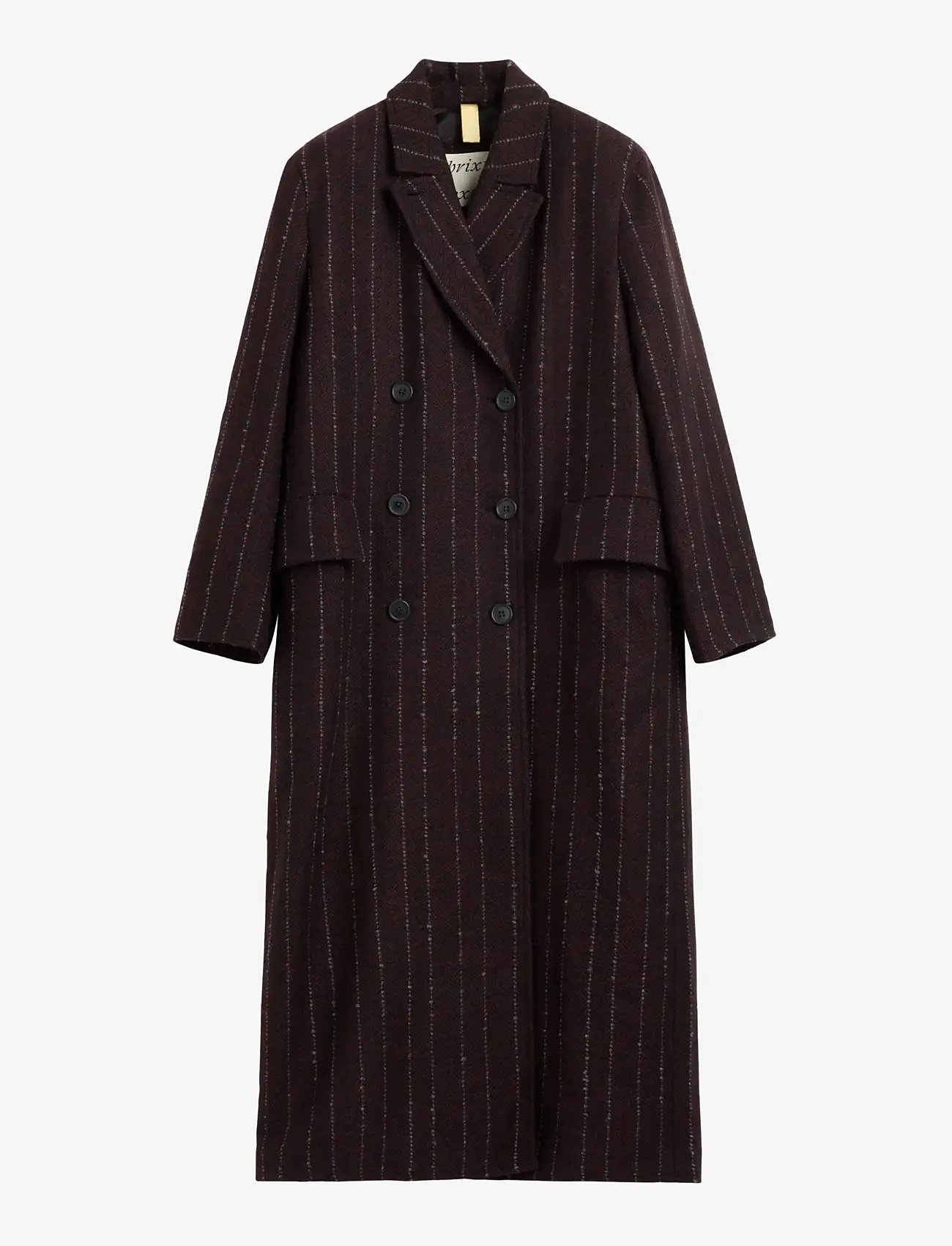 Brixtol Textiles - Olivia - vinterjakker - burgundy pinstripe - 1