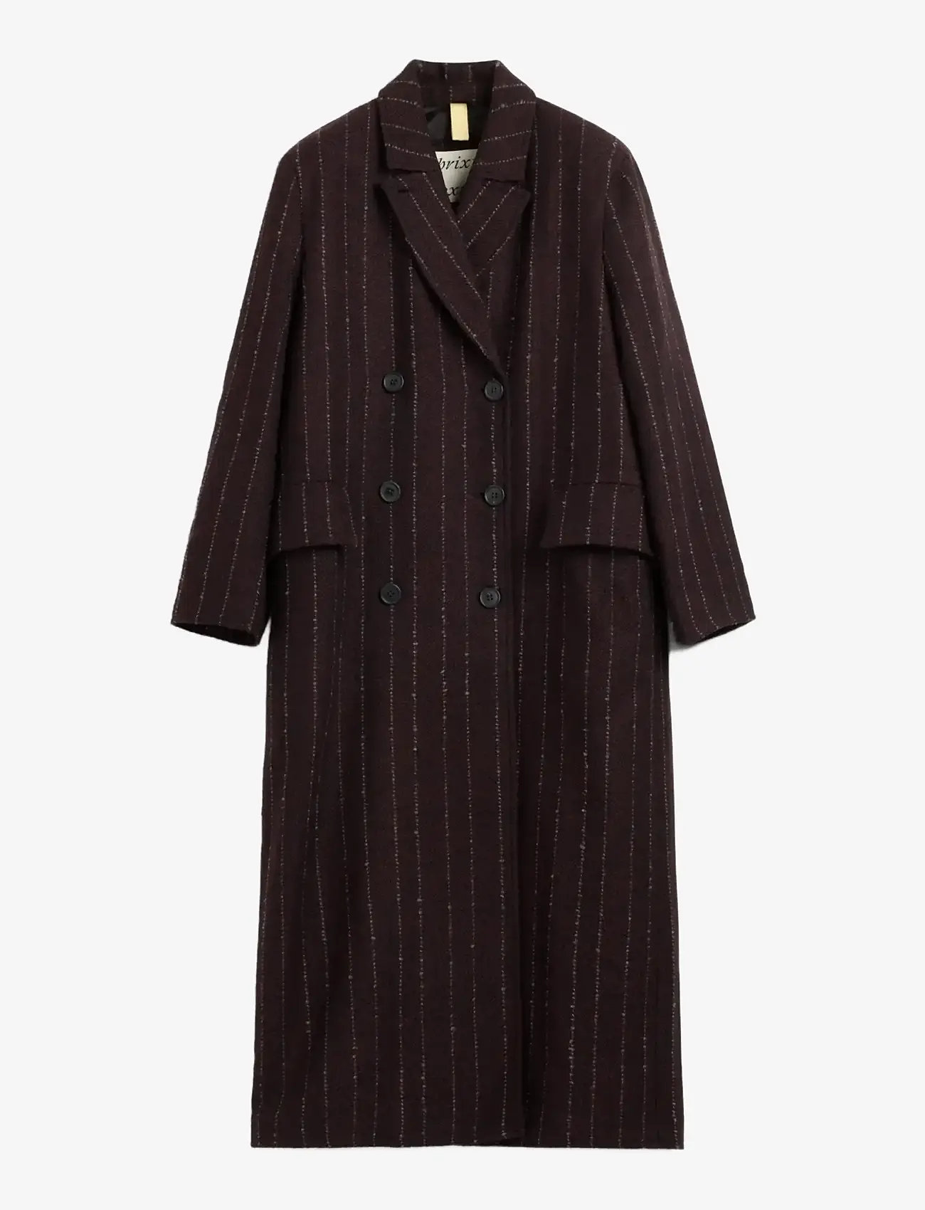 Brixtol Textiles - Olivia - vinterjakker - burgundy pinstripe - 2