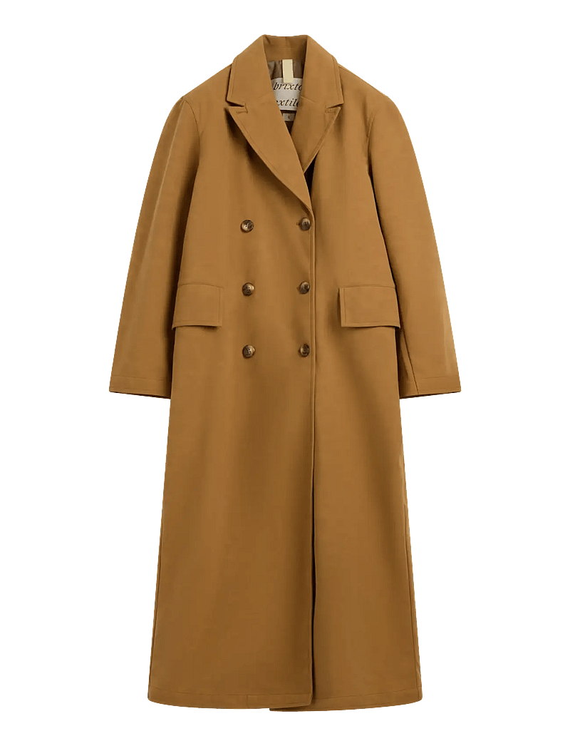 Brixtol Textiles - Olivia Faux suede - ullkappor - tan suede - 1