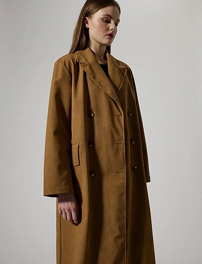 Olivia Faux Suede - Uldfrakker