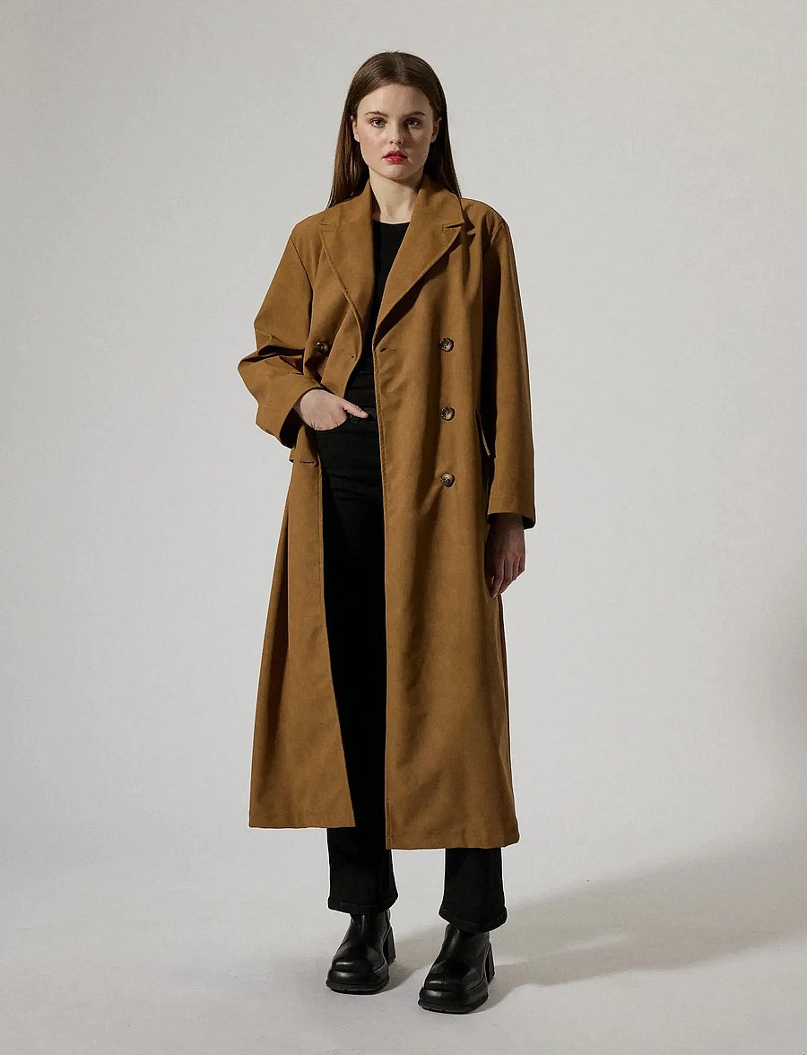 Brixtol Textiles - Olivia Faux suede - vinterjackor - tan suede - 2
