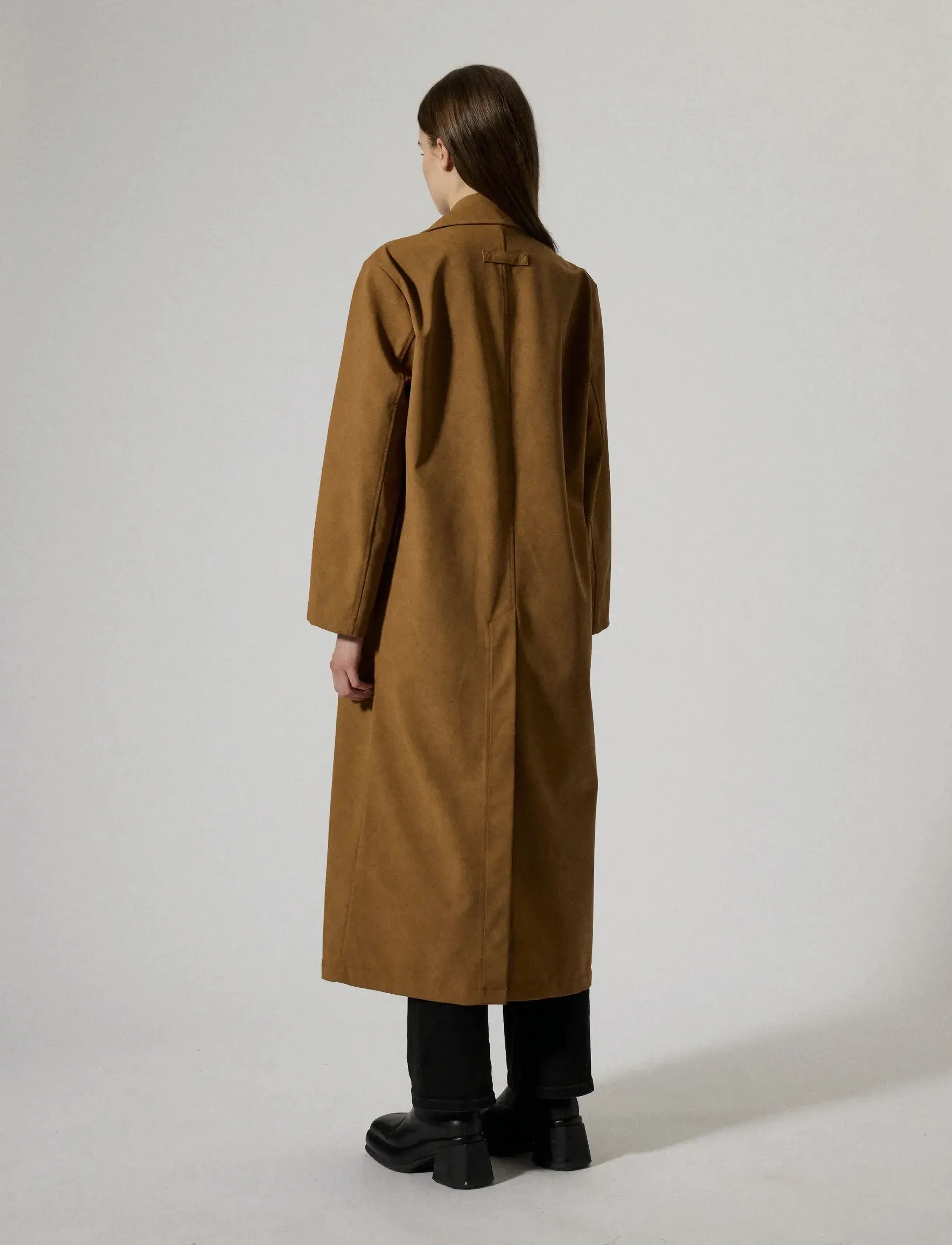 Brixtol Textiles - Olivia Faux suede - overtøj - tan suede - 3