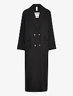 Olivia - Polyester coat - BLACK