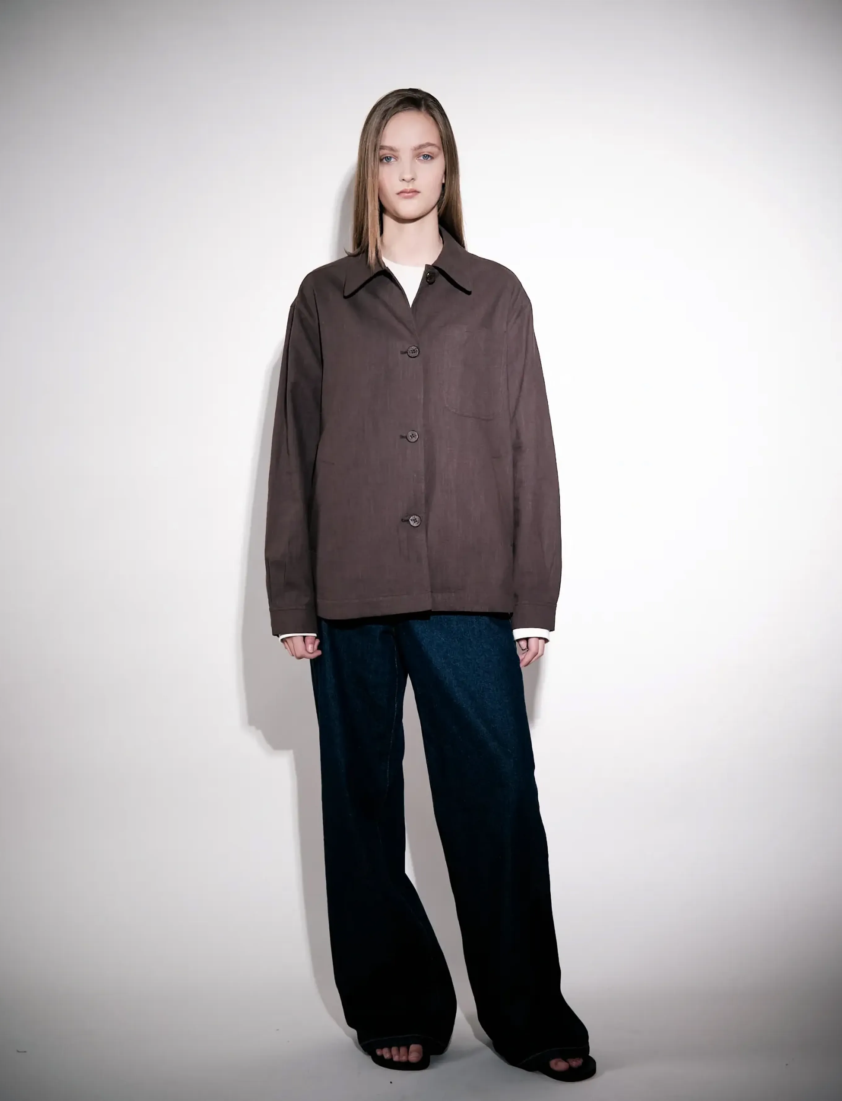 Brixtol Textiles Ally Linen Brown, M, Brown, Overdele > Overtrøjer, Dame