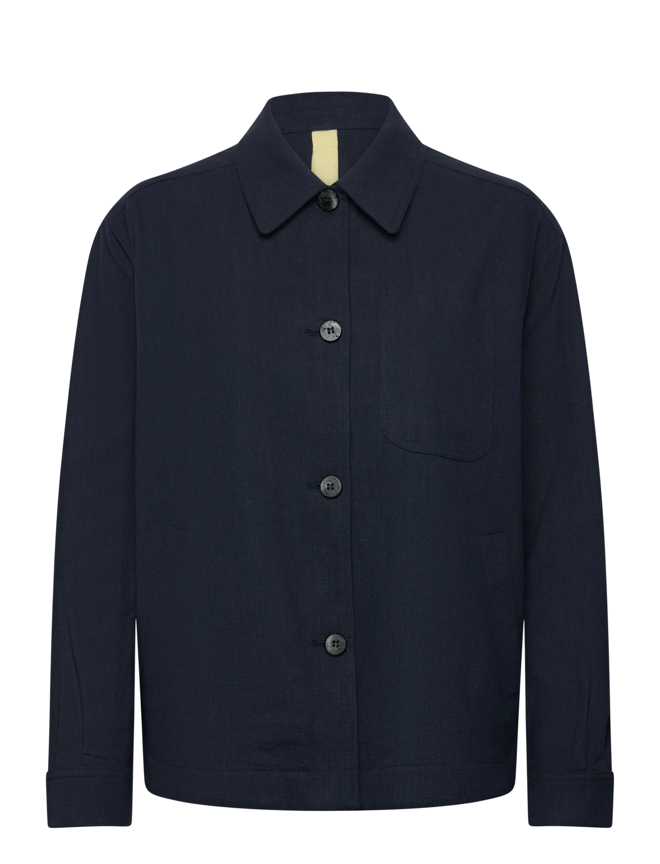 BRIXTOL TEXTILES Ally Linen Braun Navy - S - Damen