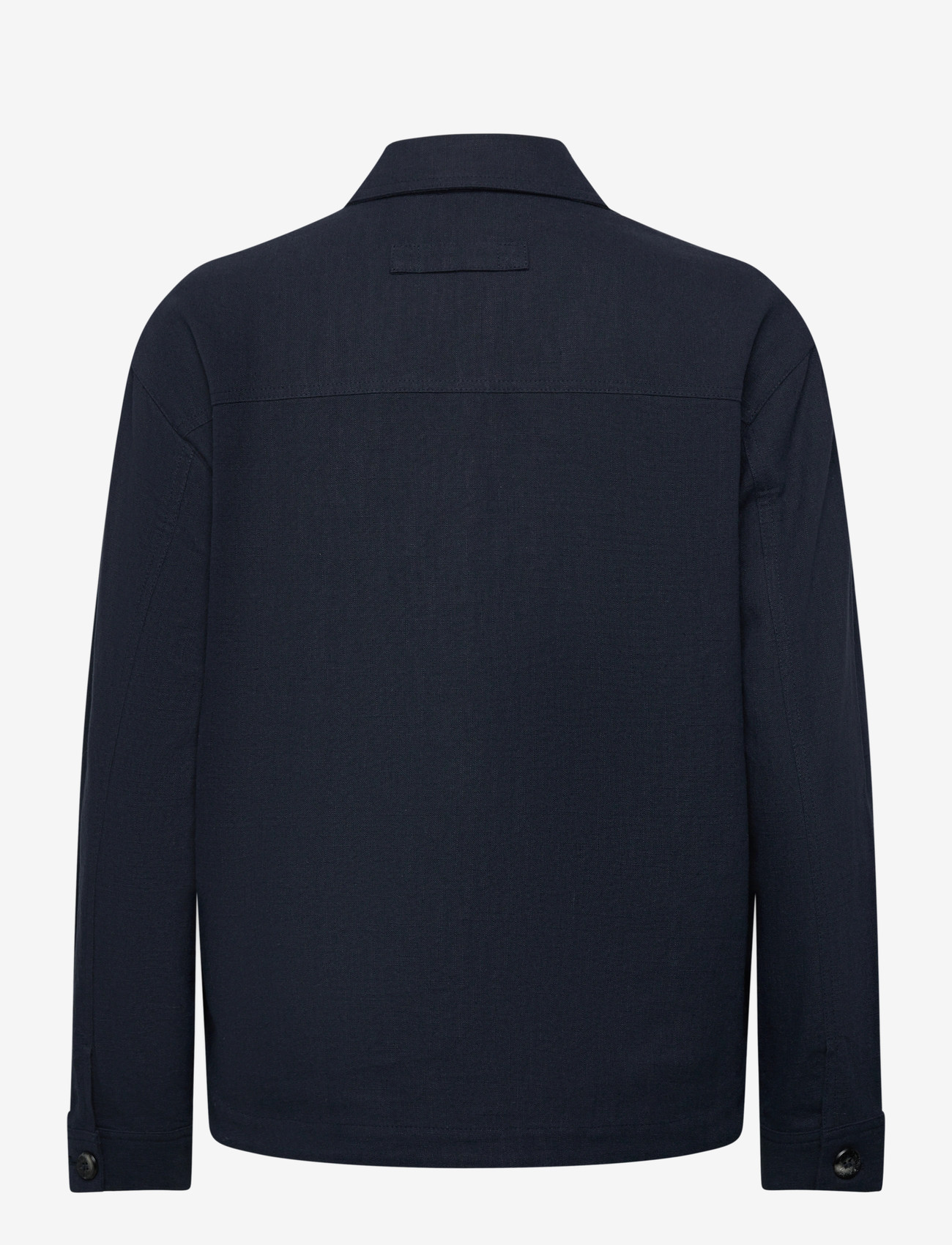 Brixtol Textiles - Ally Linen Brown - overshirts - dark navy - 2
