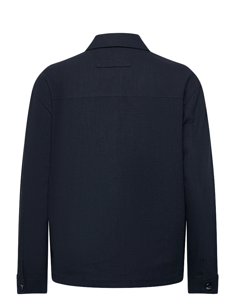 Brixtol Textiles - Ally Linen Brown - overshirts - dark navy - 2