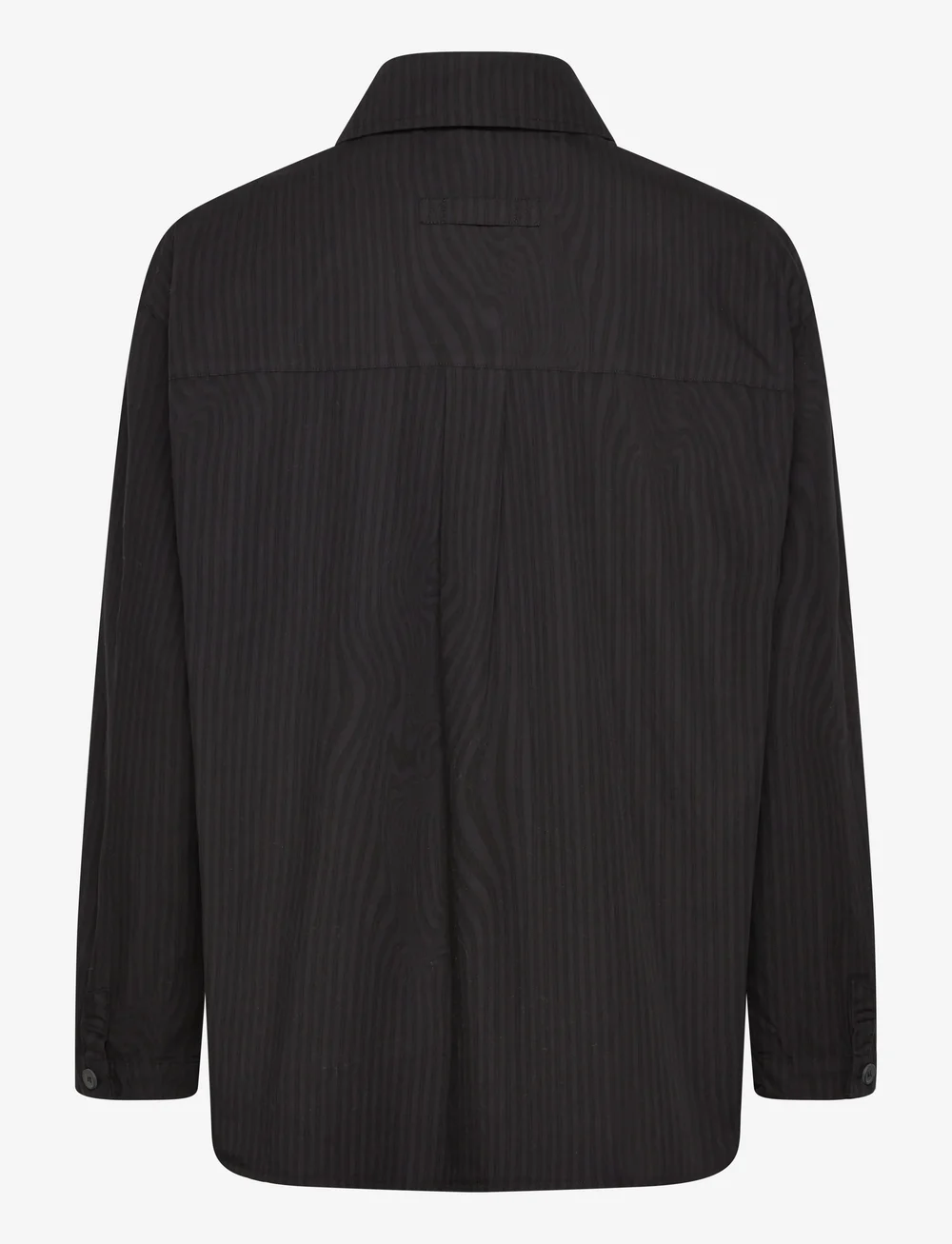 Brixtol Textiles - Stella - pikkade varrukatega särgid - black glitch stripe over dye - 2