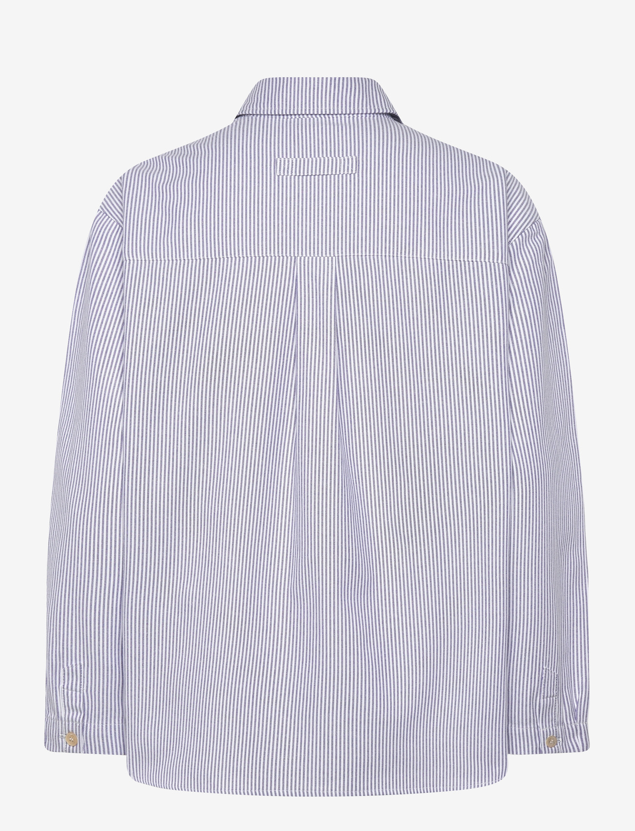 Brixtol Textiles - Stella Dark Navy White Stripe - pikkade varrukatega särgid - dark navy white stripe - 2